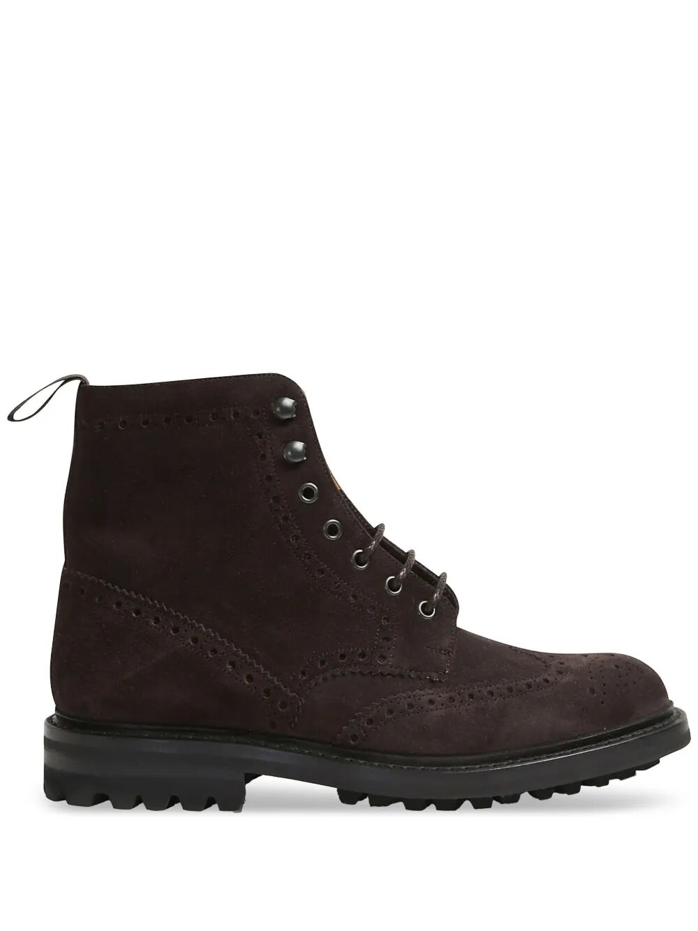 CHURCH'S Men's Suede Ankle Boots with Brogue Detailing
