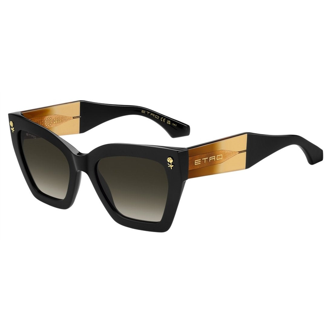 ETRO Stylish Women’s Acetate Sunglasses with Brown Shaded Lenses