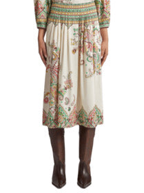 ETRO Floral Paisley Midi Skirt