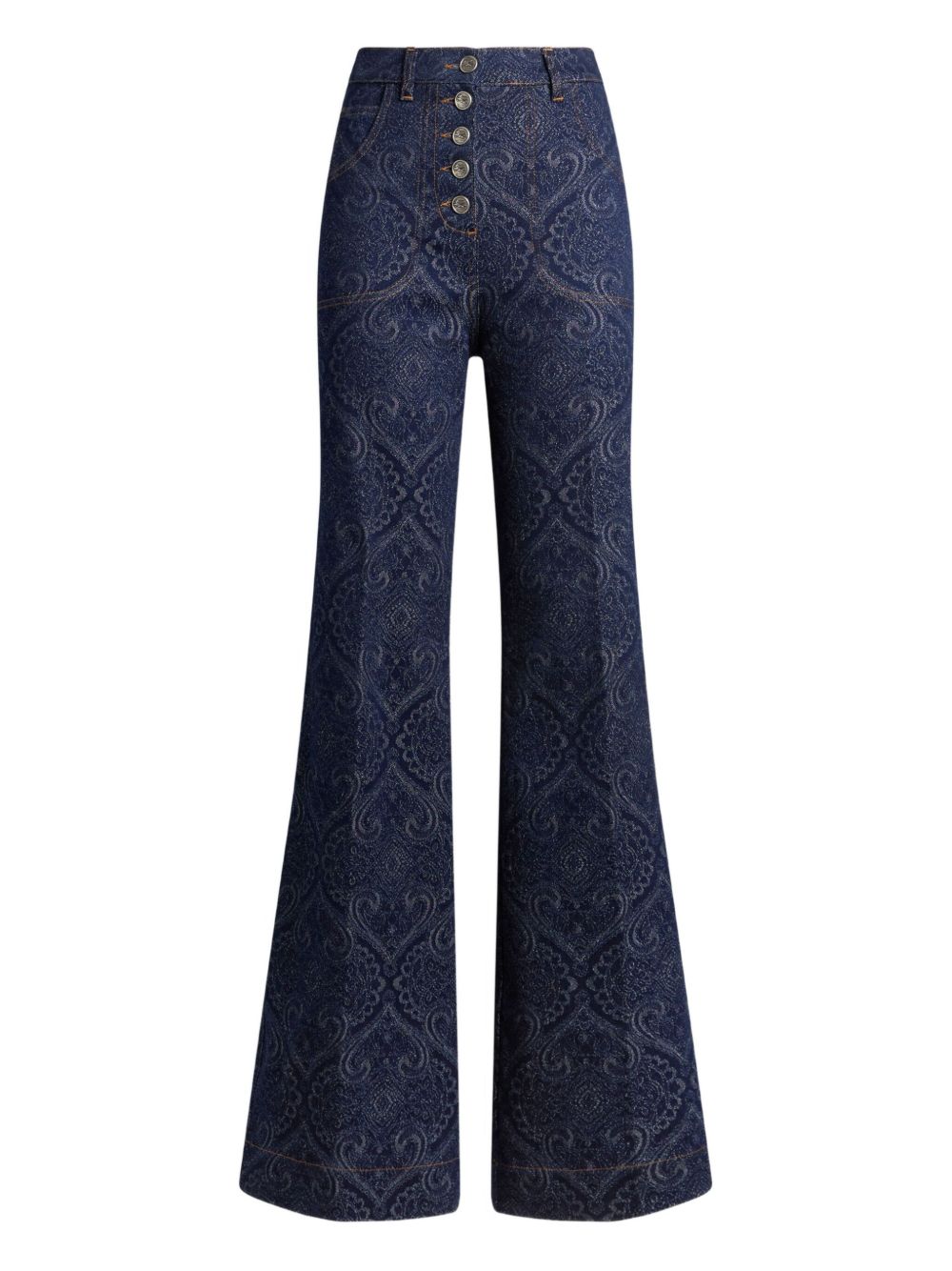 ETRO Women's Stylish Stretch Jeans with Abstract Jacquard Pattern