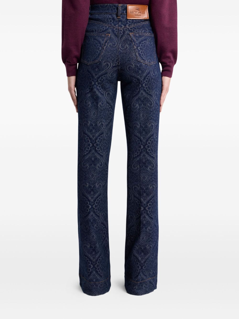 ETRO Women's Stylish Stretch Jeans with Abstract Jacquard Pattern