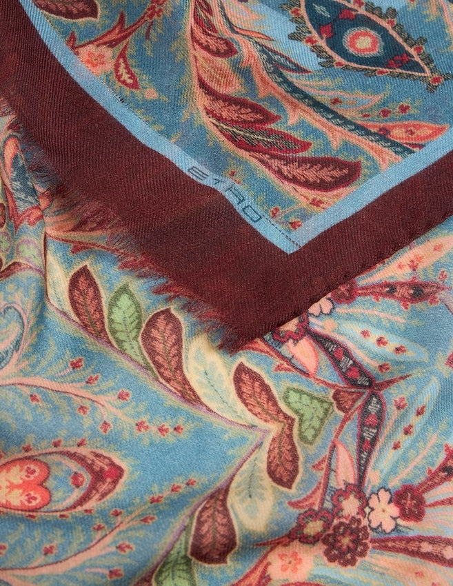 ETRO Floral Print Fringed Scarf