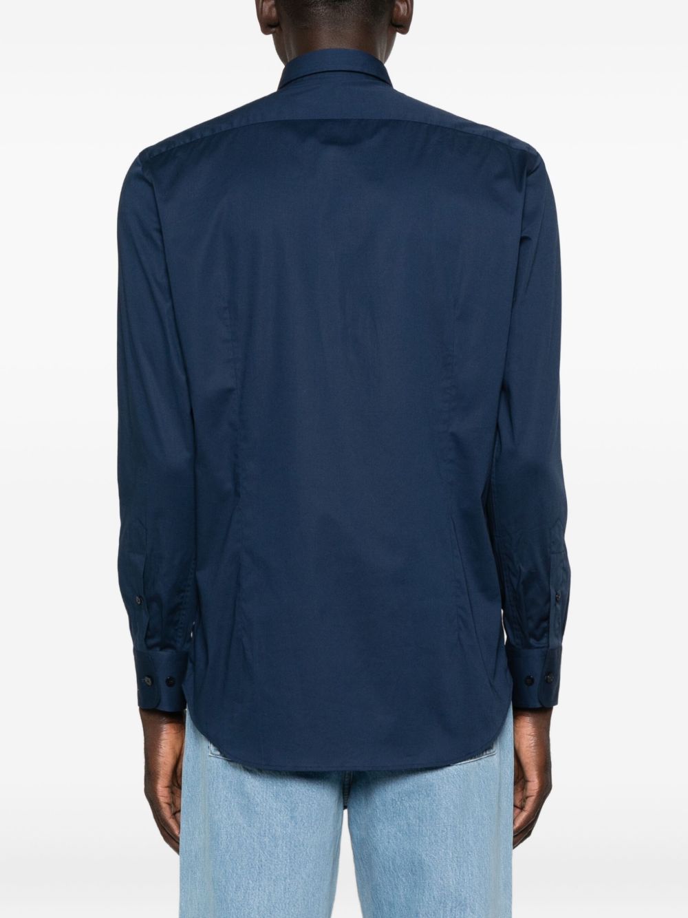 ETRO Long-Sleeved Stretch Cotton Shirt for Men - FW25