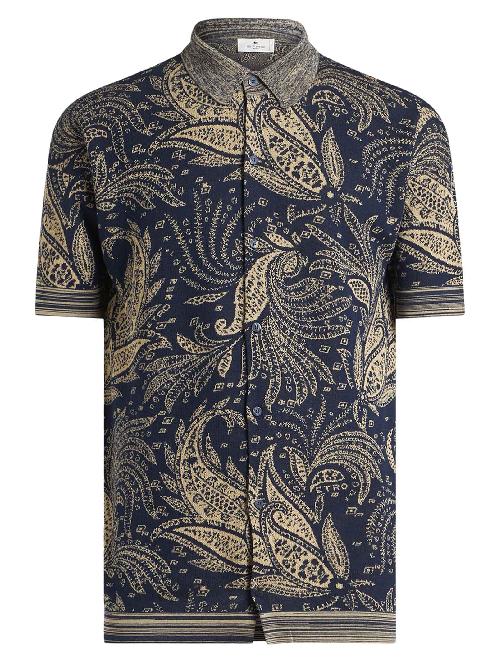 ETRO Short-Sleeved Shirt with Paisley Motif for Men