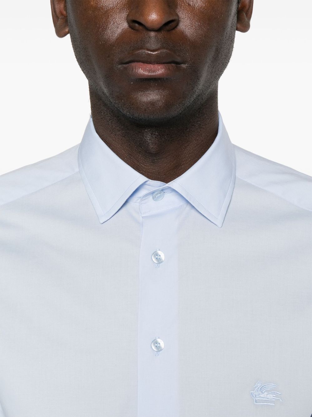 ETRO Long-Sleeved Stretch Cotton Shirt for Men - Fall Winter 25/26