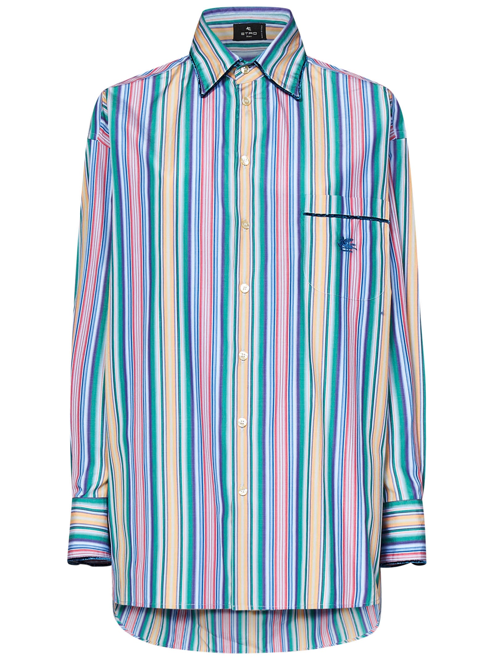 ETRO Oversized Striped Cotton Shirt - Fits Size 40 IT