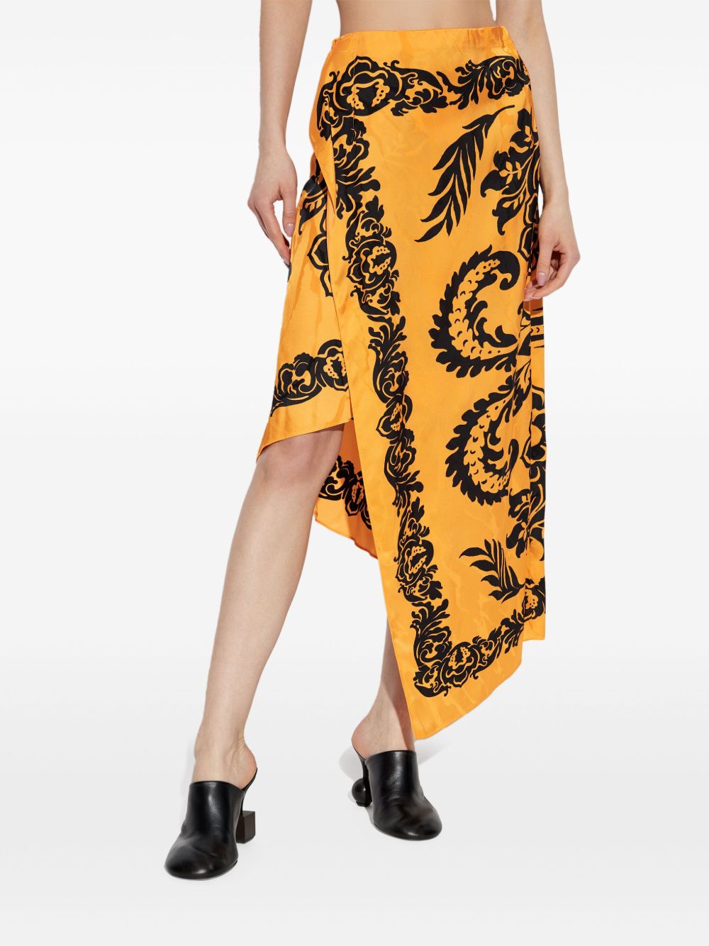 ETRO Asymmetrical Longuette Skirt Size 40