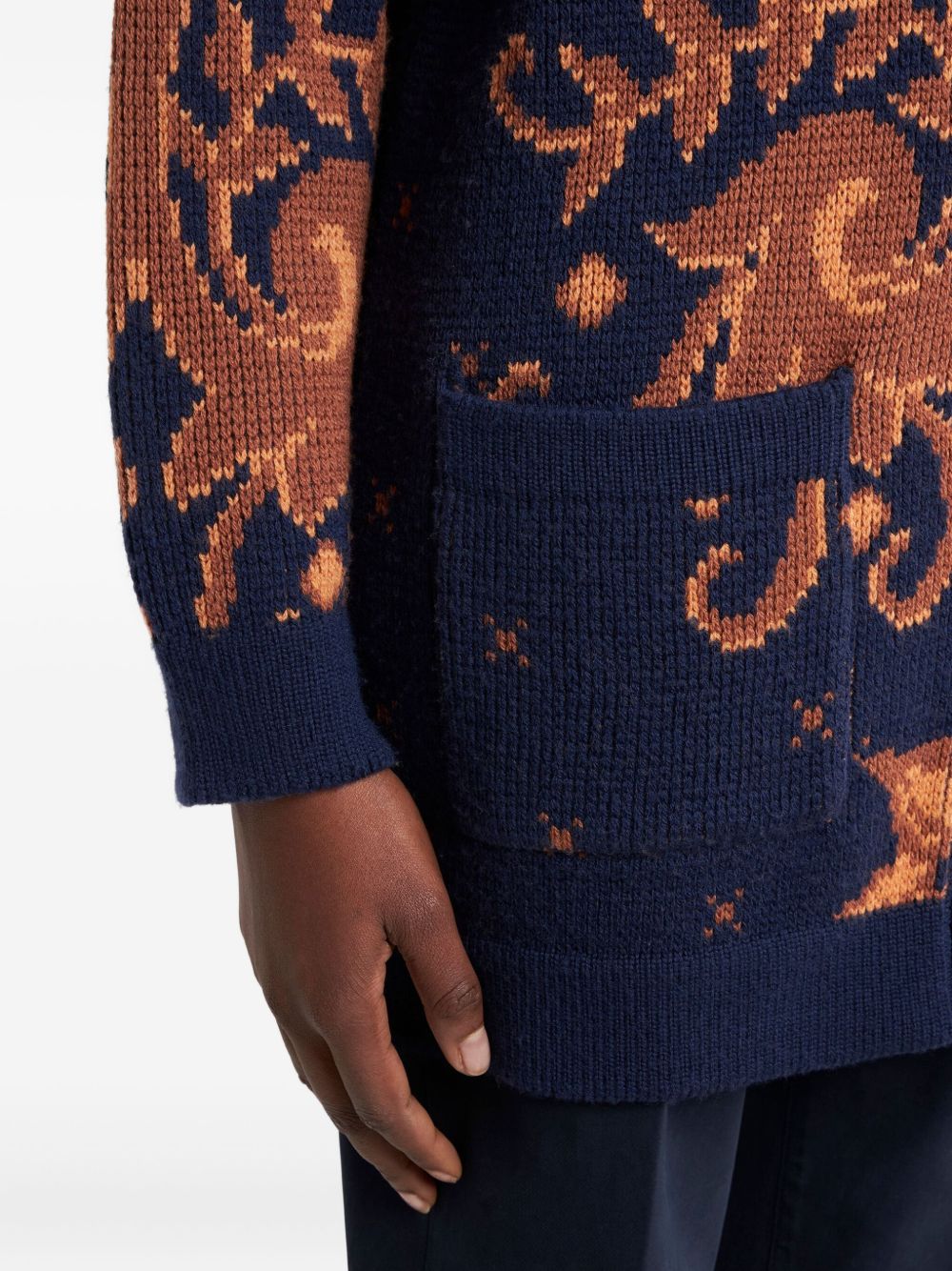 ETRO Oversized Floral Jacquard Cardigan - Women