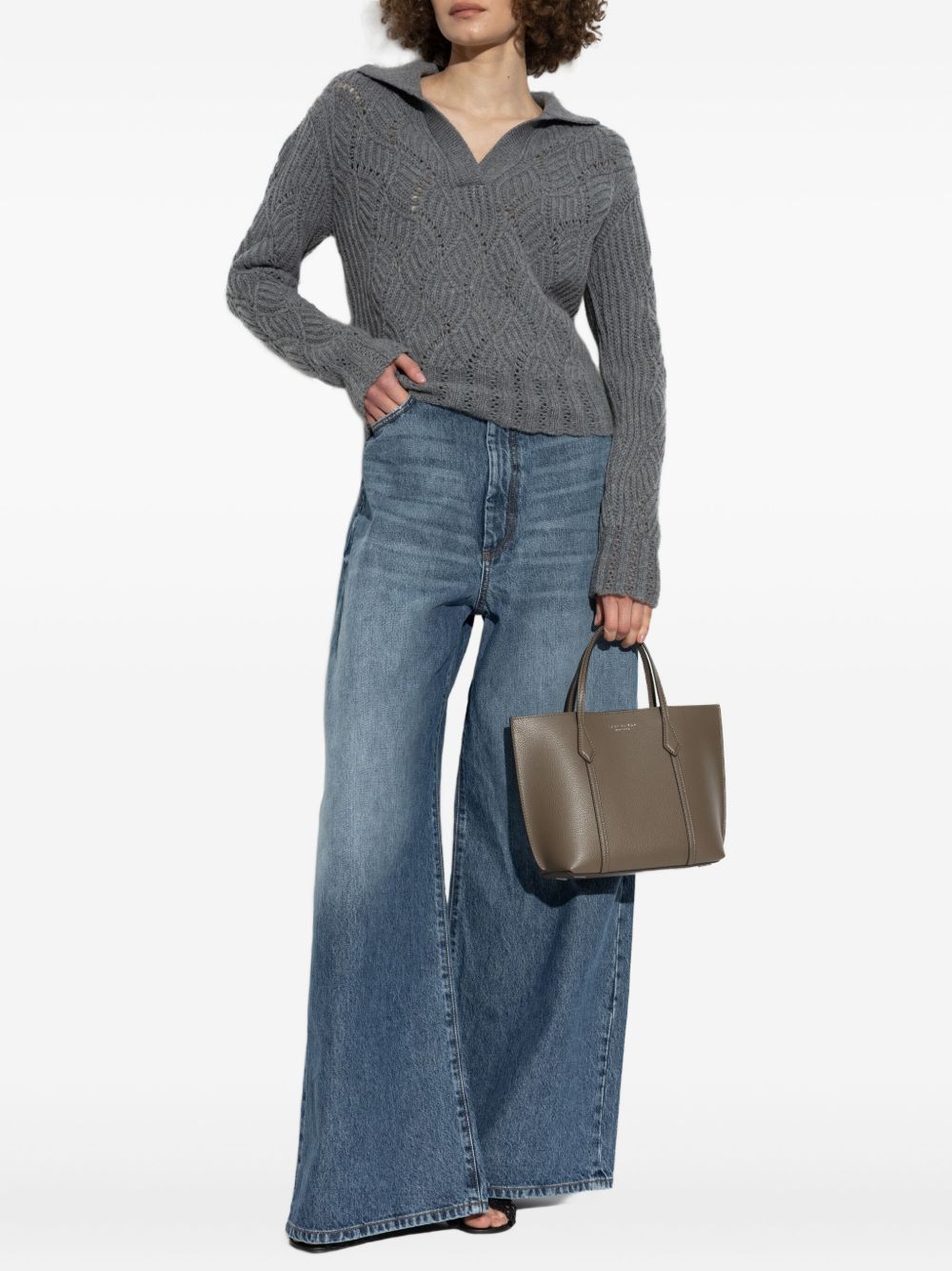 ETRO Three-Dimensional Openwork Knit Polo Shirt