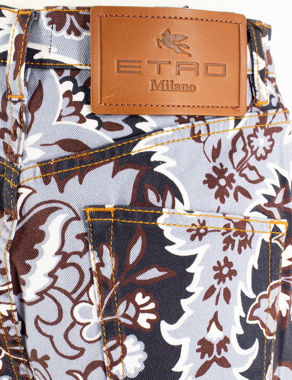 ETRO High-waisted Floral Pattern Jeans
