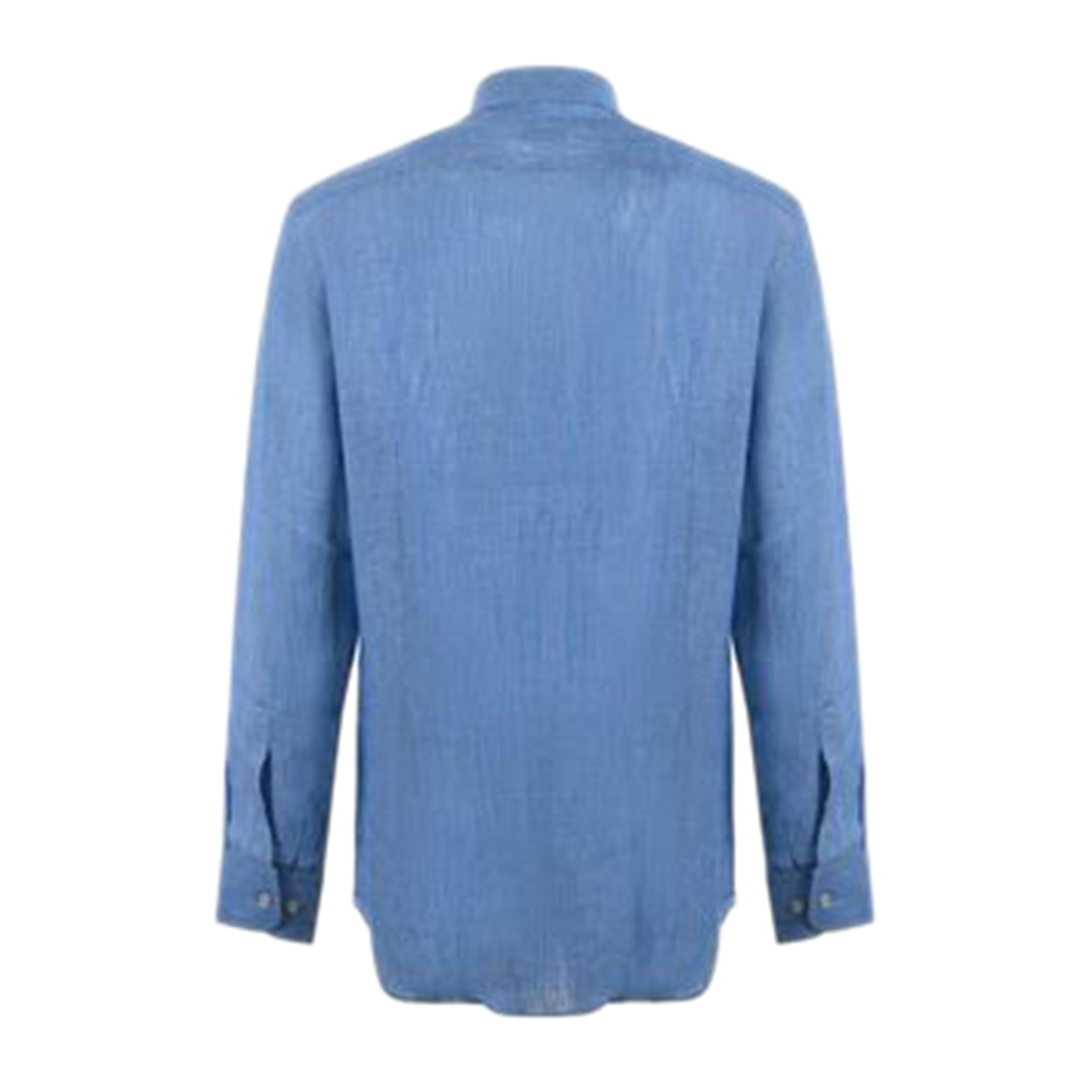 ETRO ROMAN Logo Mini Linen Shirt for Men