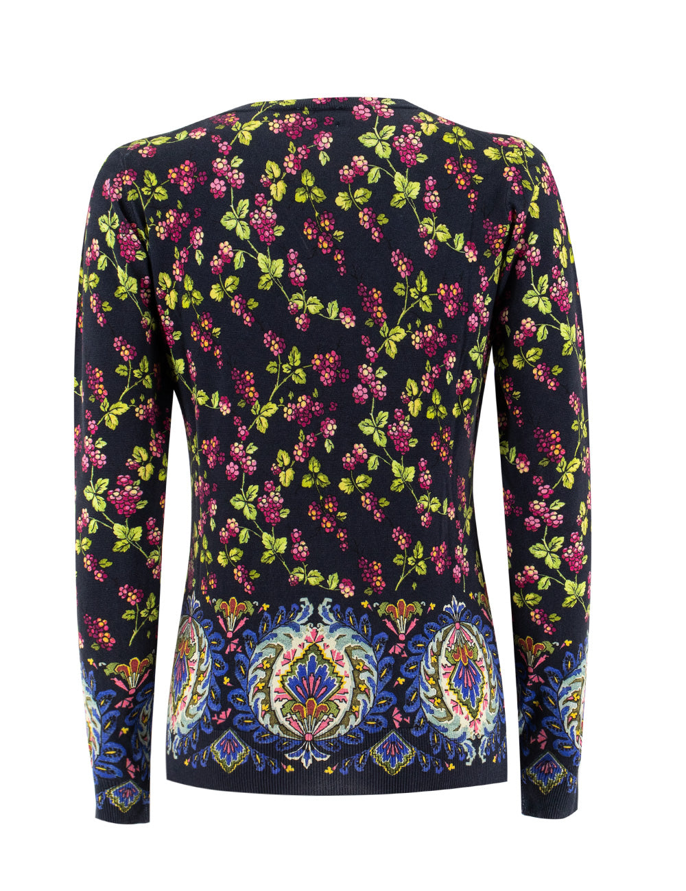 ETRO Luxurious V-Neck Sweater in a Captivating Print