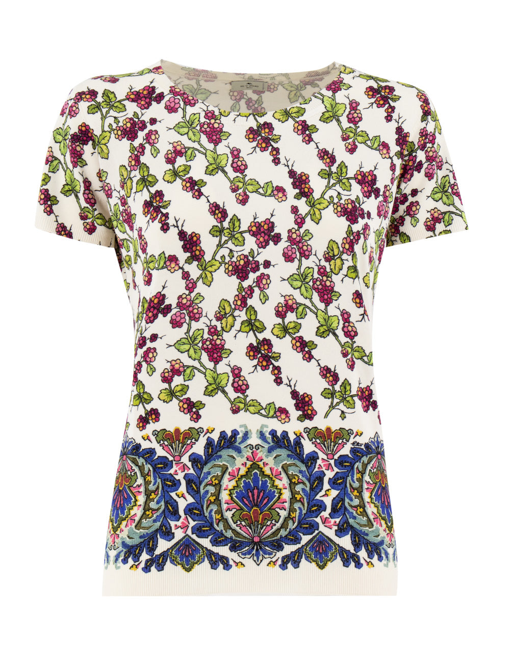 ETRO Exquisite Twin Set with Berries and Paisley Print