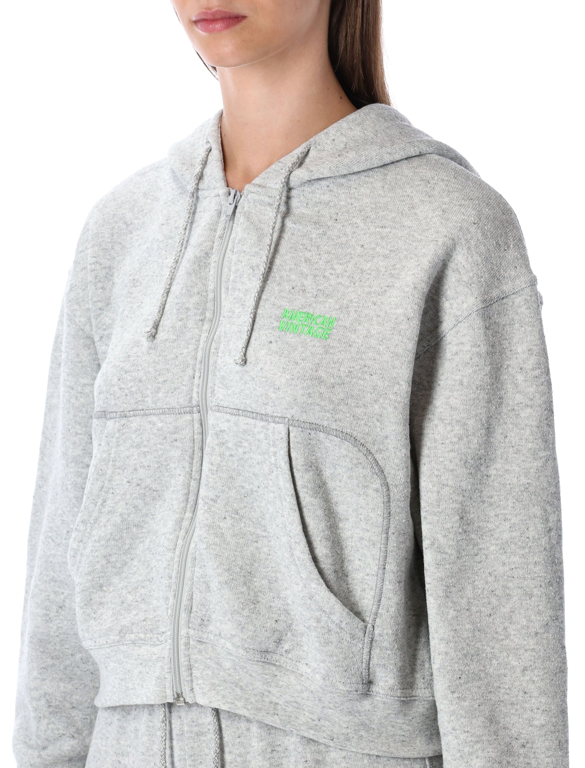 AMERICAN VINTAGE Women's Oversized Zip Hoodie in Soft Fleece