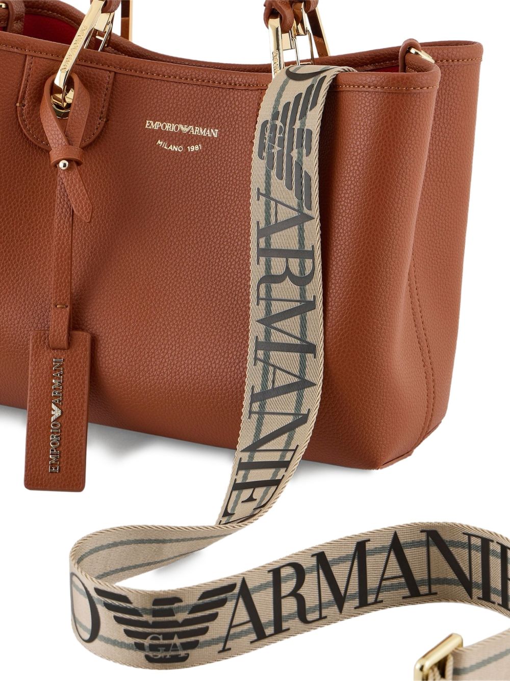EMPORIO ARMANI Mini Magnetic Fastening Shopping Handbag