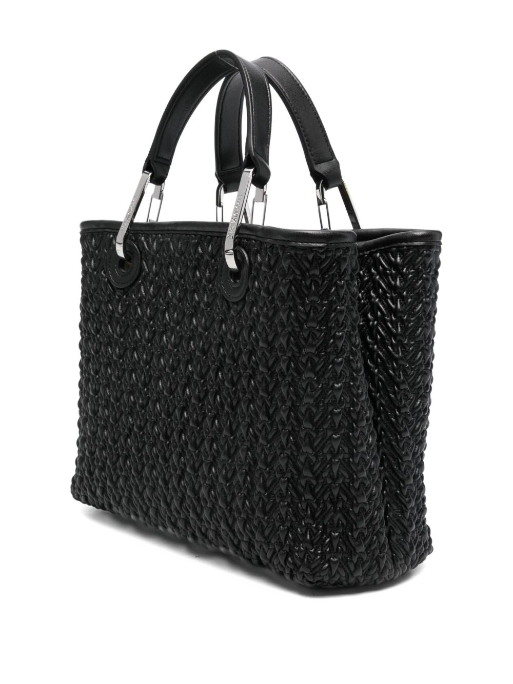 EMPORIO ARMANI Small Woven Design Shopping Handbag