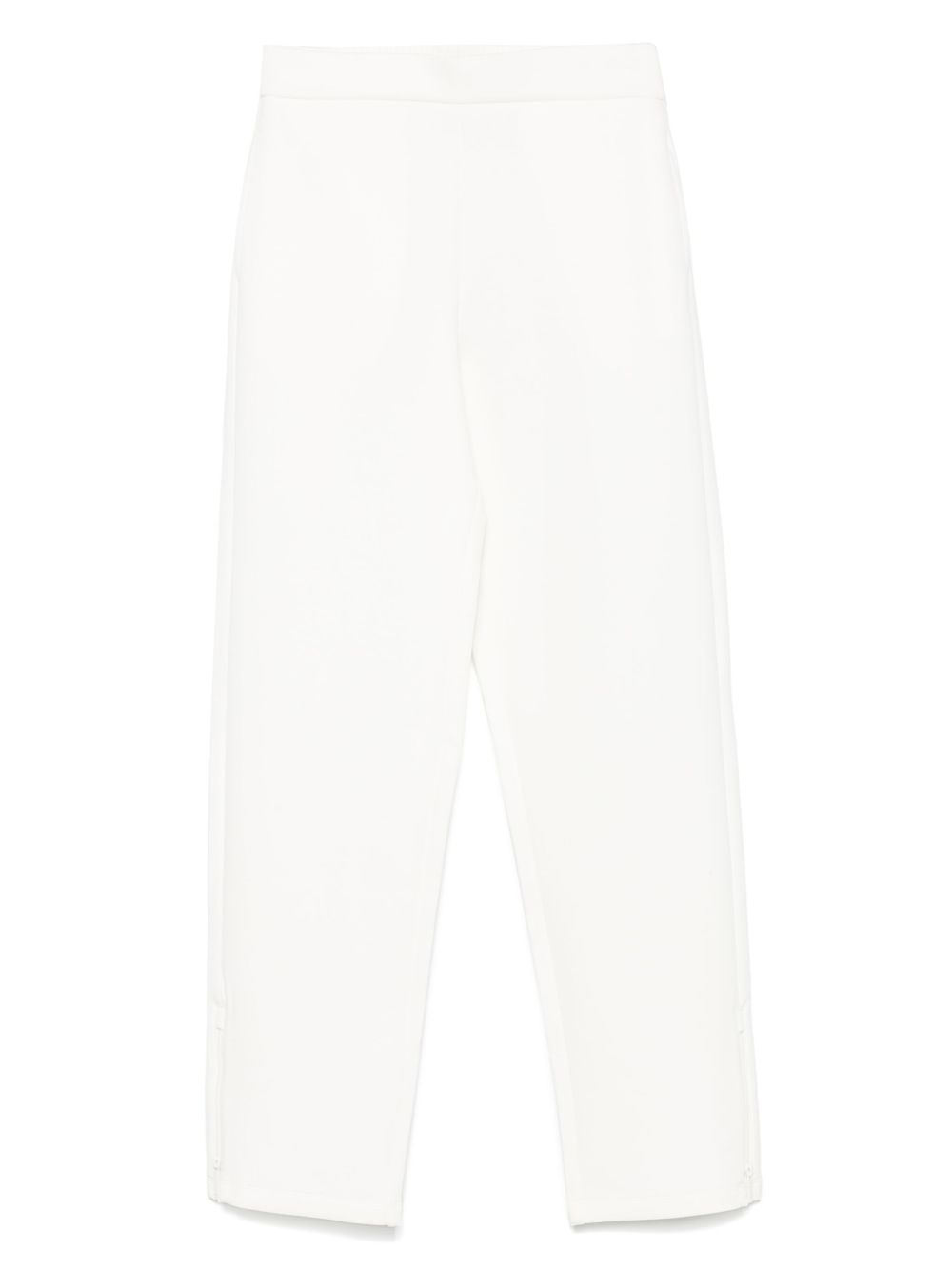 EMPORIO ARMANI Women's Cotton Trousers with Rear Elasticated Waistband and Ankle Zips