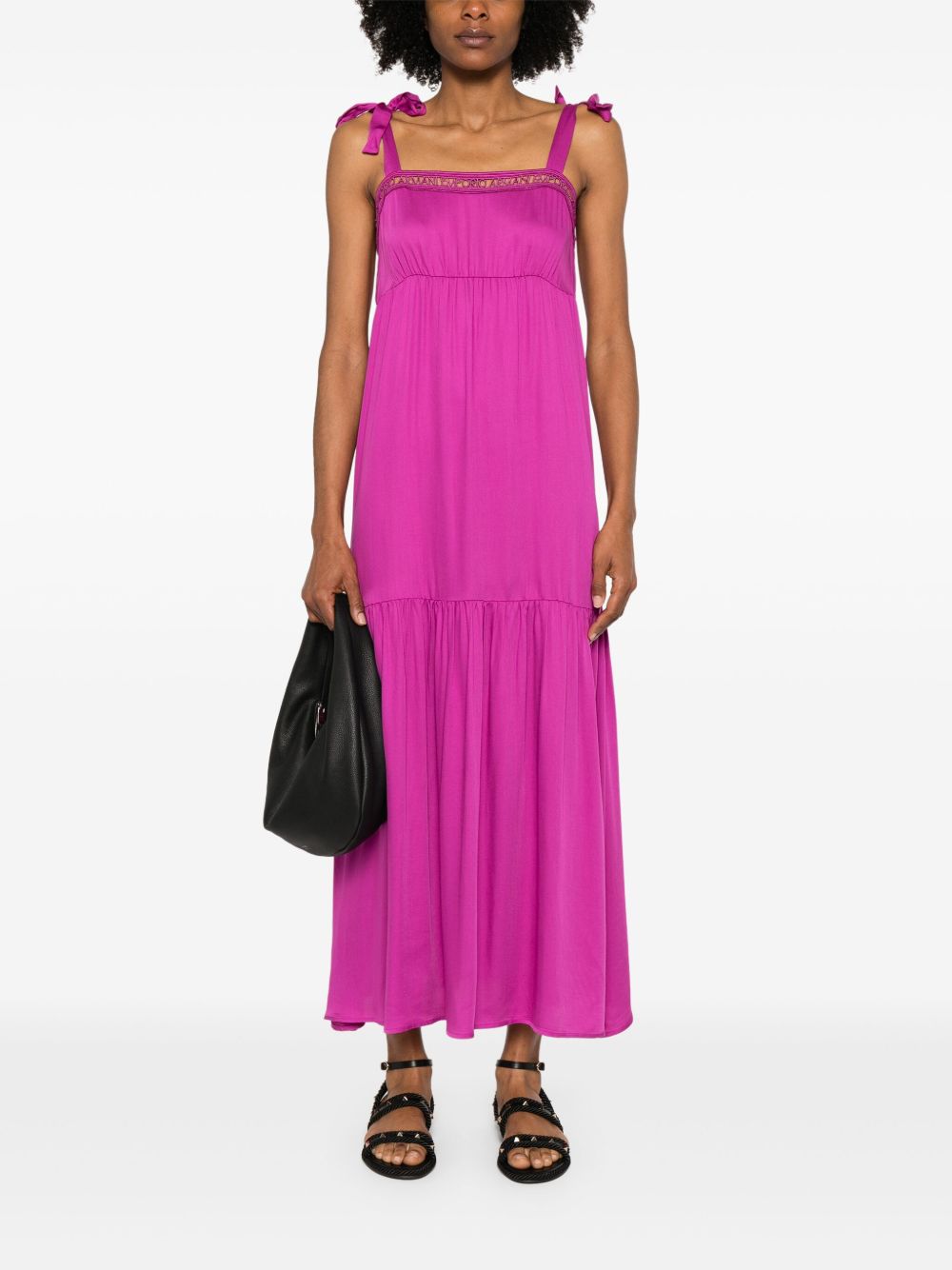 EMPORIO ARMANI Long Dress with Tie-Fastening Straps for Women