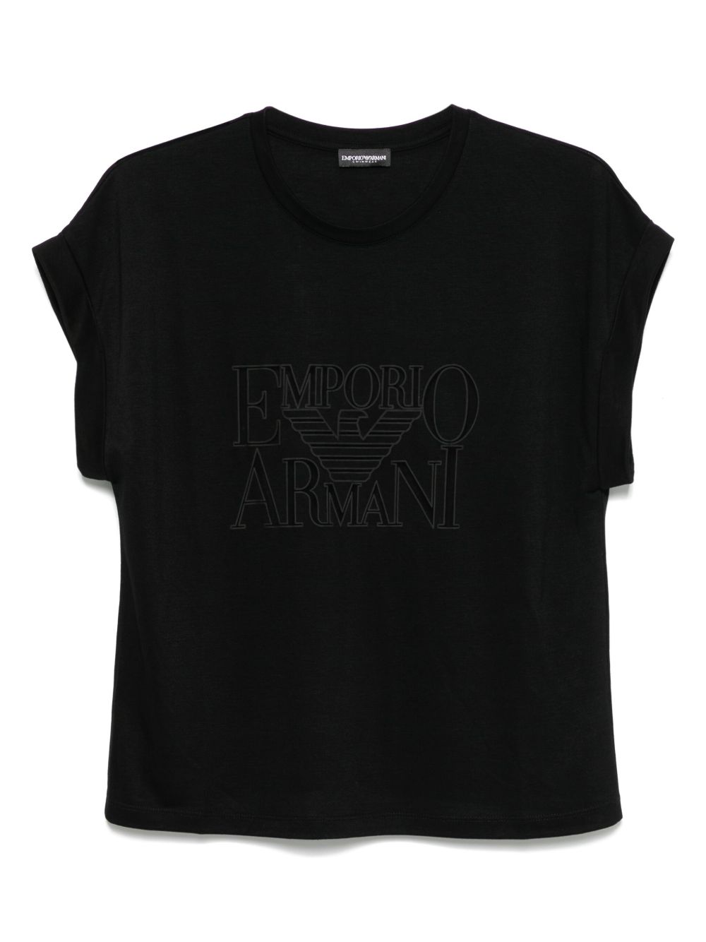 EMPORIO ARMANI Classic Crew Neck Cotton T-Shirt for Women