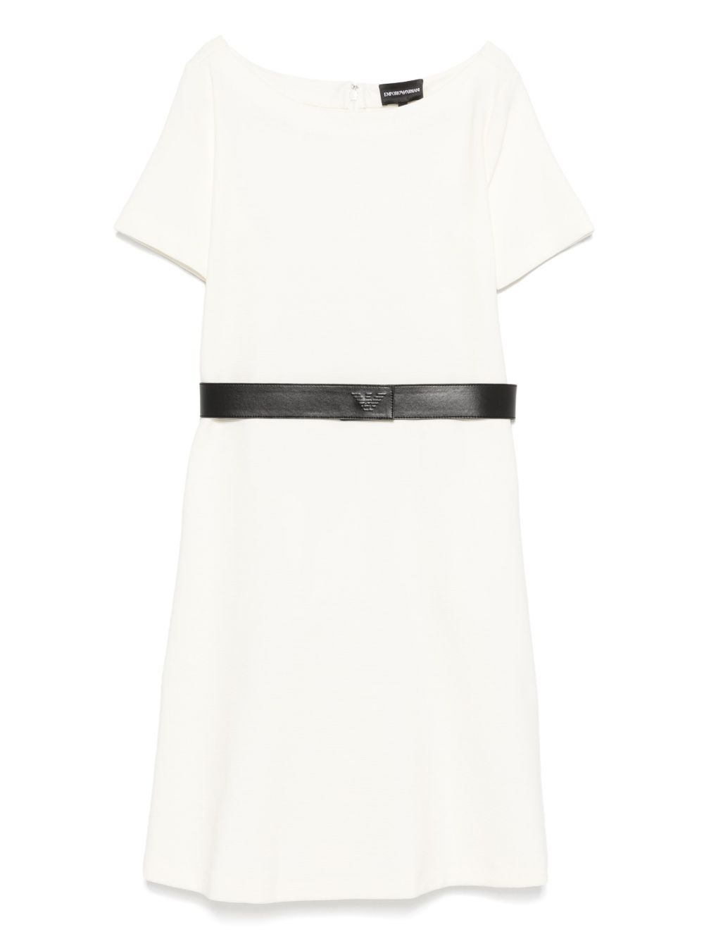 EMPORIO ARMANI Cotton Mini Short Dress with Belted Waist
