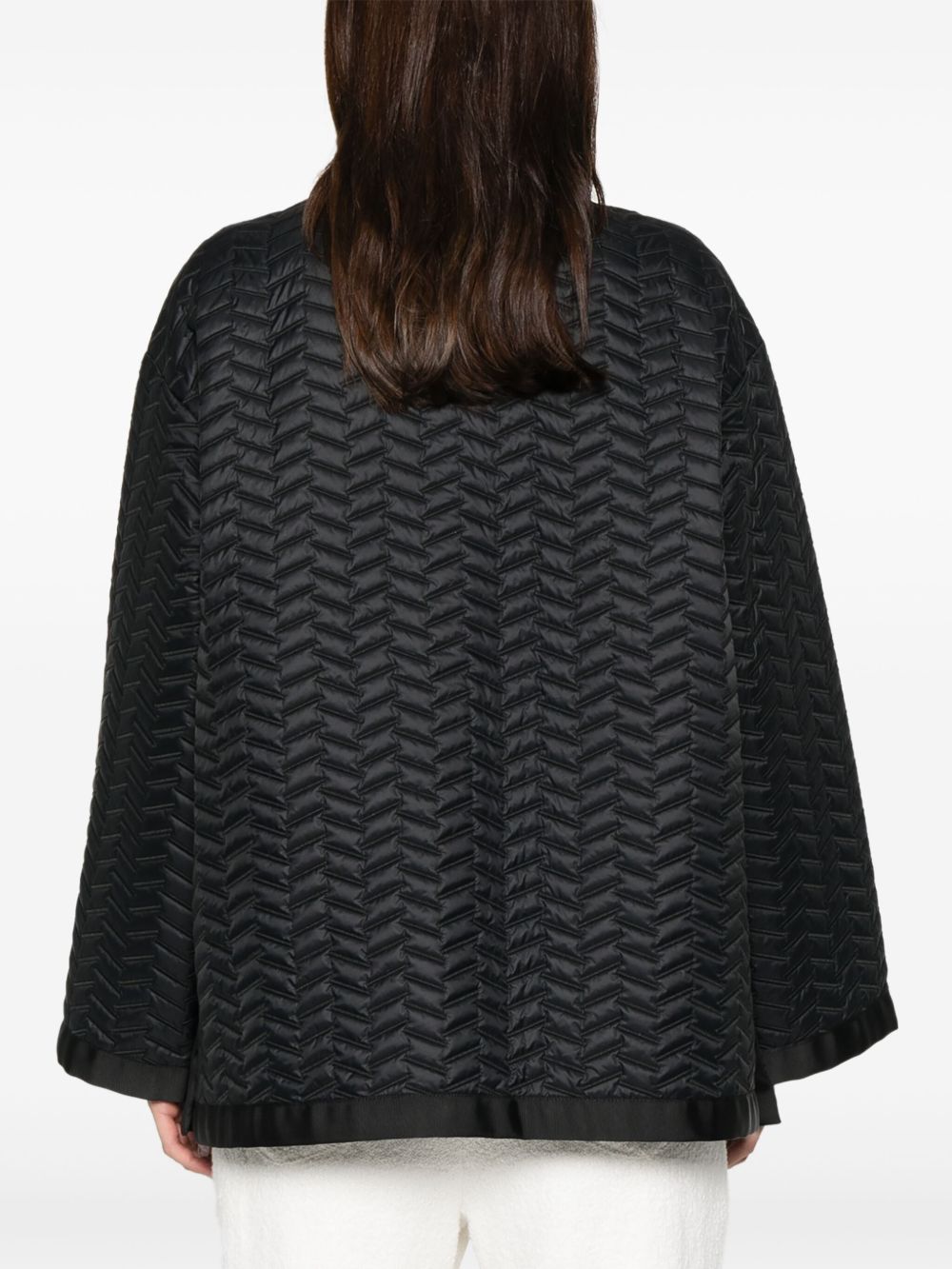 EMPORIO ARMANI Women's Nylon Blouson Jacket with Two-Way Zip