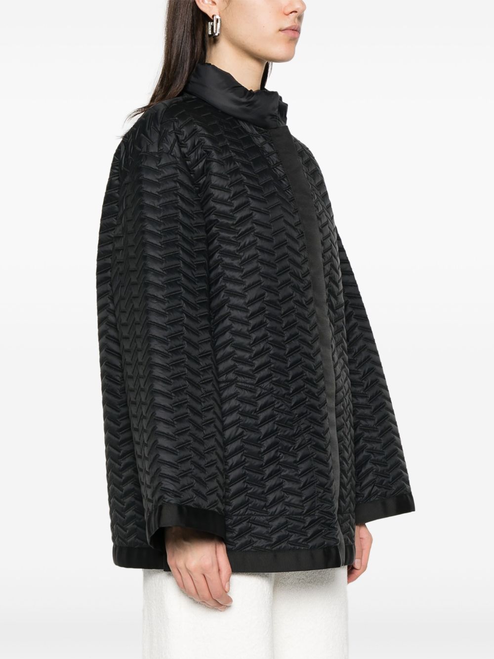 EMPORIO ARMANI Women's Nylon Blouson Jacket with Two-Way Zip