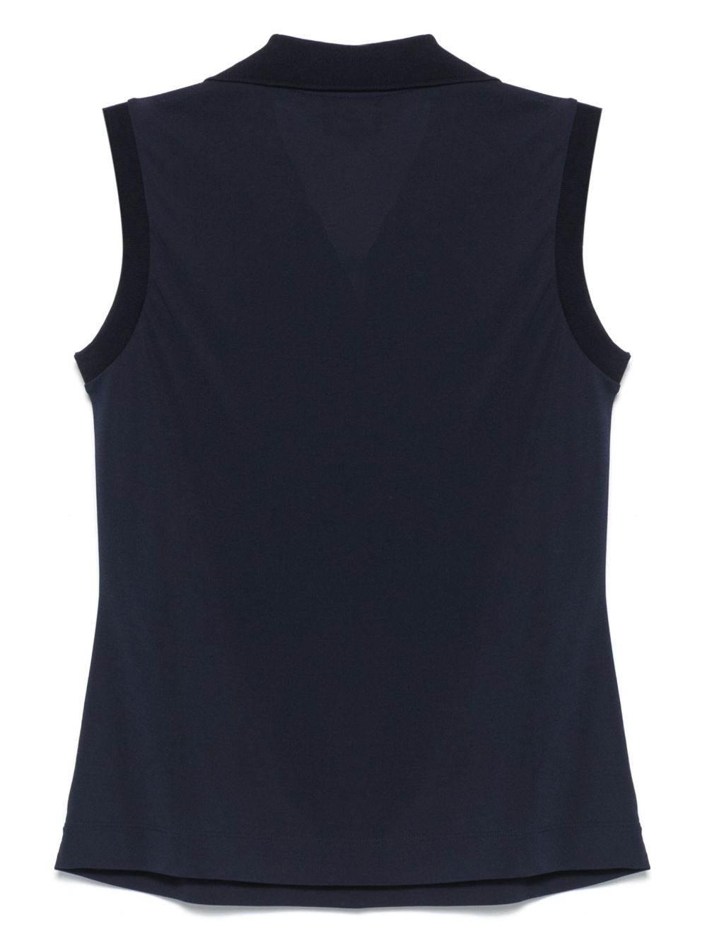 EMPORIO ARMANI Sleeveless Top with Chest Pocket and Classic Collar