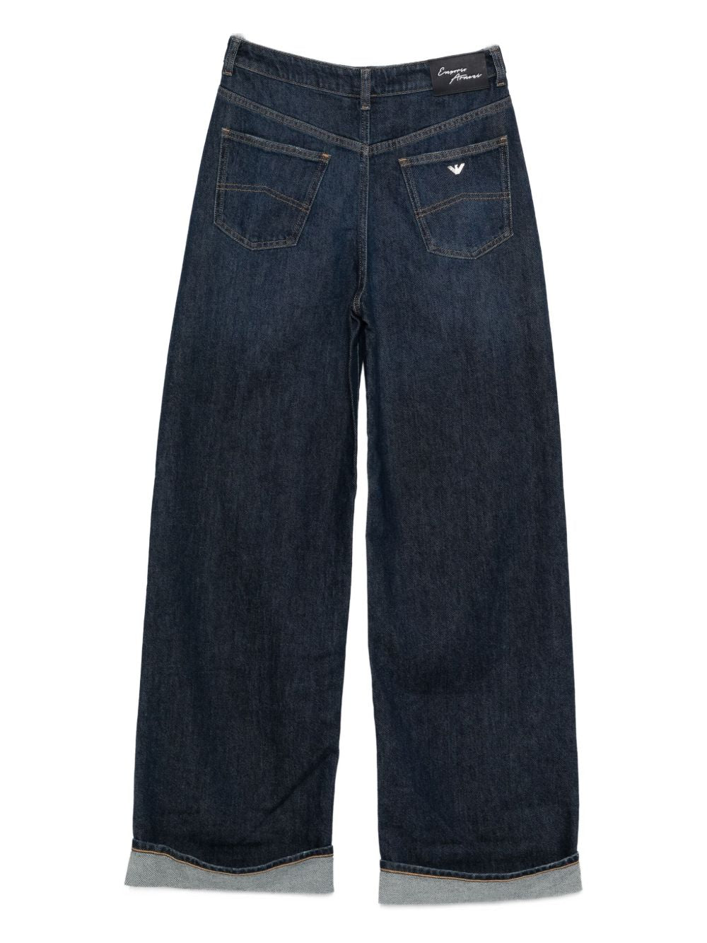EMPORIO ARMANI Distressed Wide Leg Jeans - Essential Fit