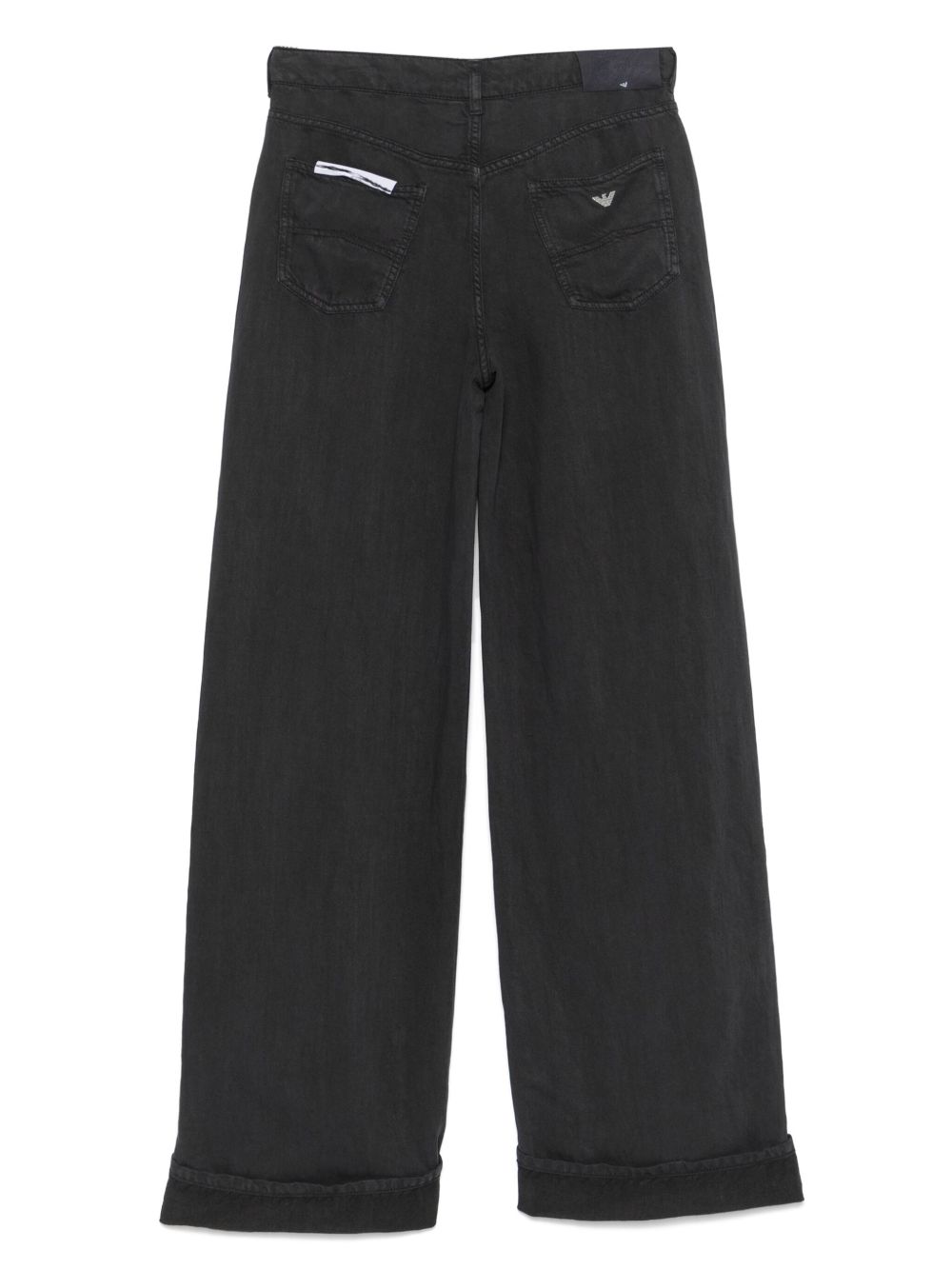 EMPORIO ARMANI Linen Blend Wide-Leg Jeans for Women