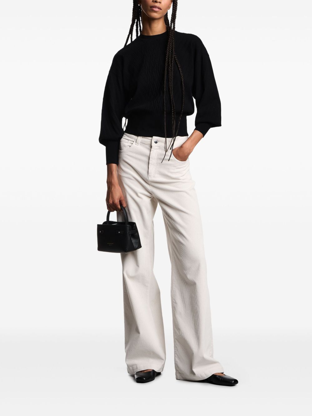 EMPORIO ARMANI Wide-Leg Denim Jeans for Women - FW25 Collection