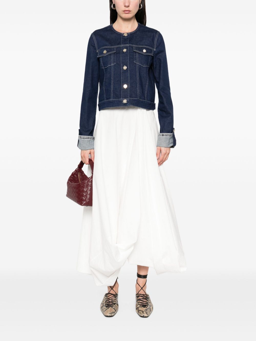 EMPORIO ARMANI Cotton Button-Down Jacket for Women