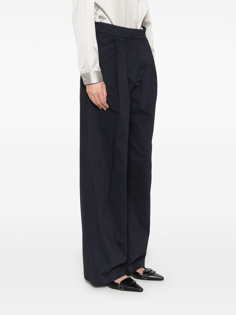 EMPORIO ARMANI Cotton Wide-Leg Trousers