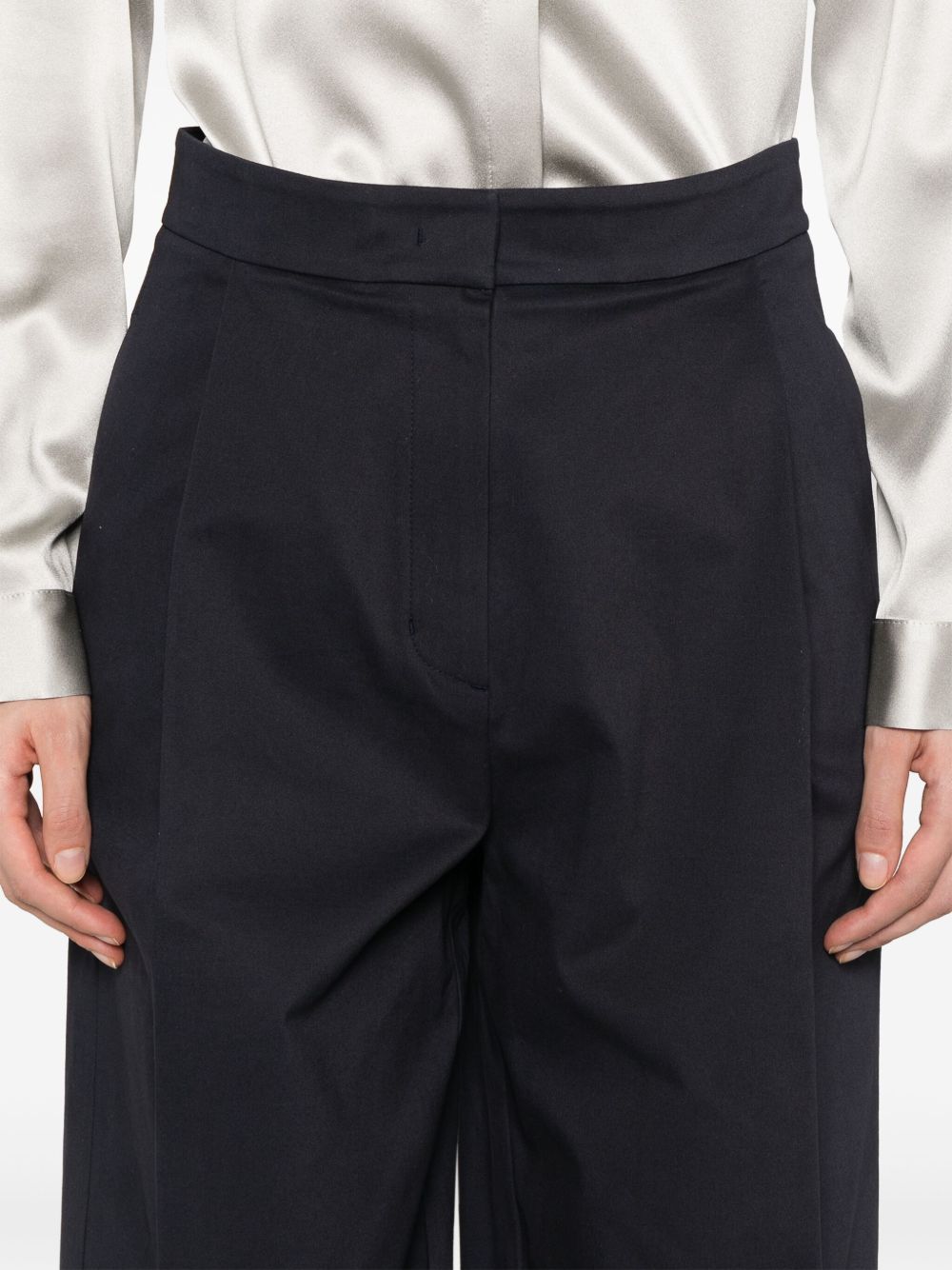 EMPORIO ARMANI Cotton Wide-Leg Trousers