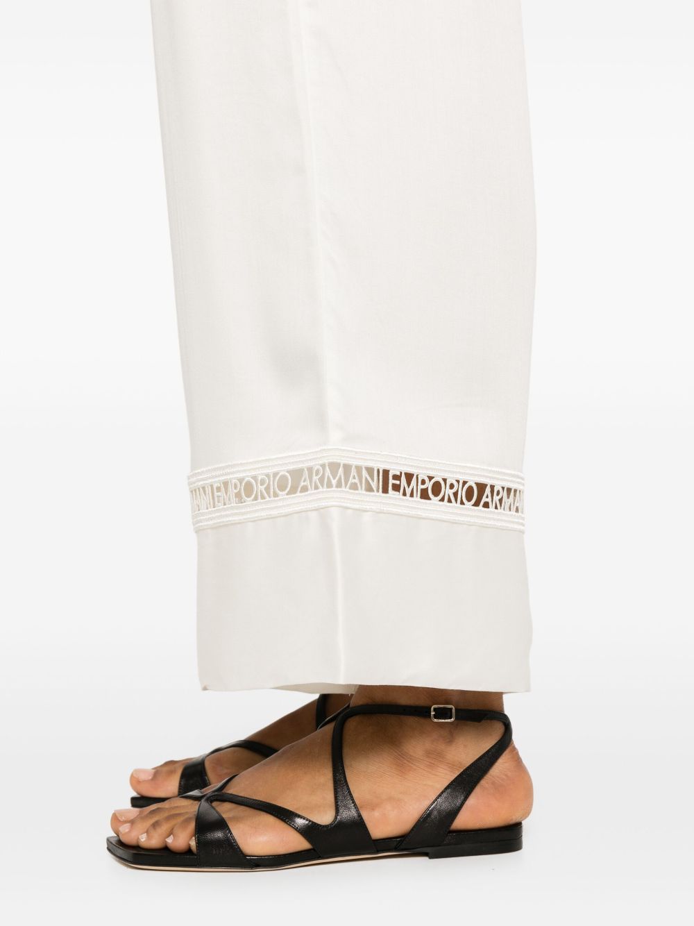 EMPORIO ARMANI Beach Trousers with Cut-Out Detailing for Women