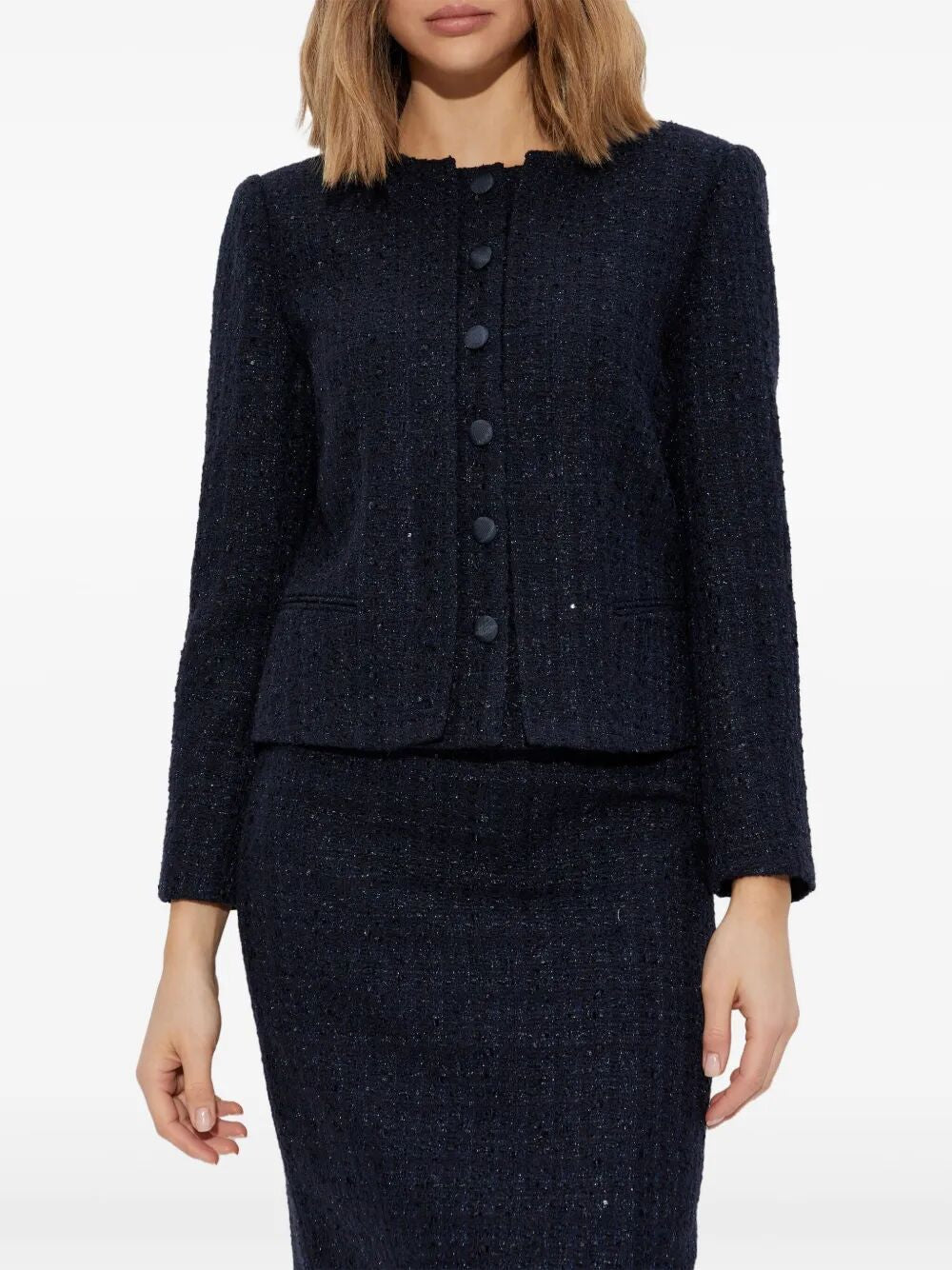 EMPORIO ARMANI Chic Tweed Jacket for Women