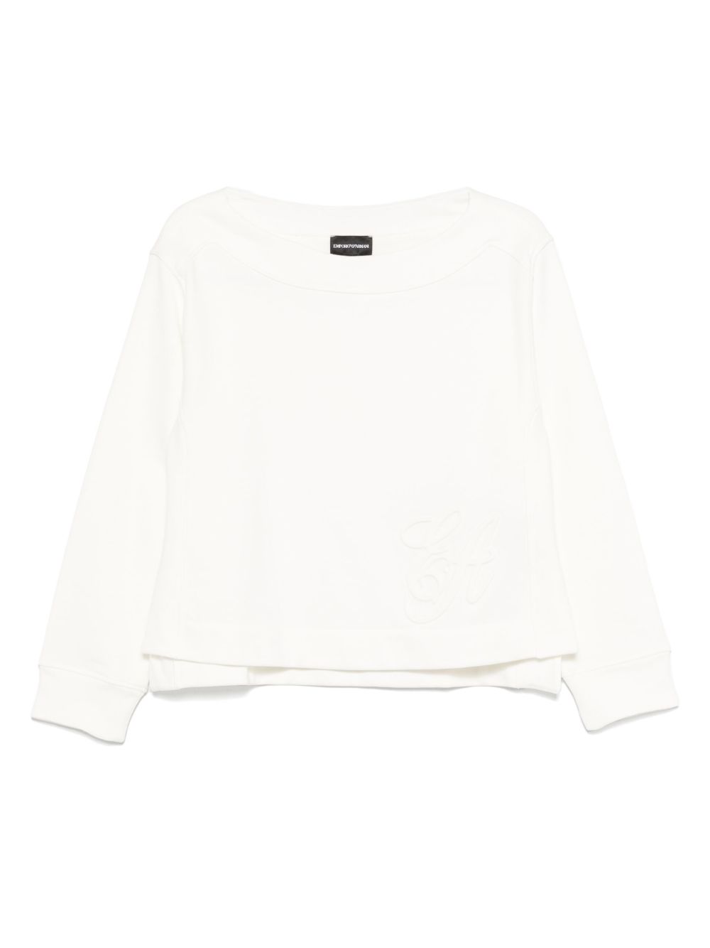 EMPORIO ARMANI Organic Cotton Crew Neck Sweatshirt for Women