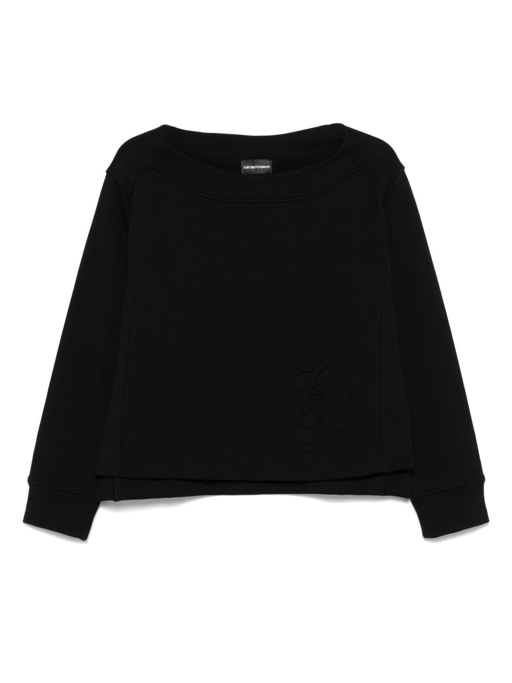 EMPORIO ARMANI Organic Cotton Crew Neck Sweatshirt for Women