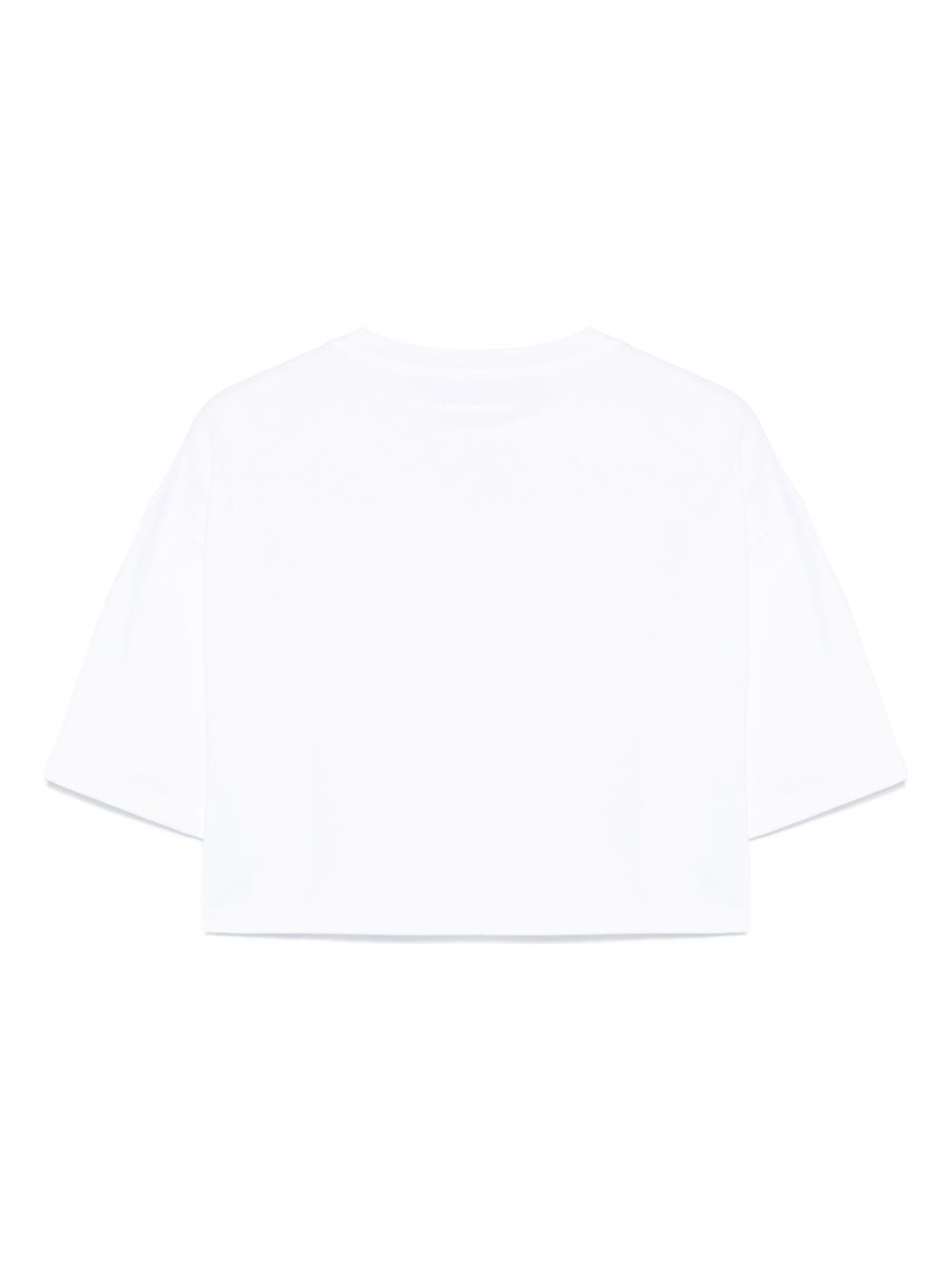 EMPORIO ARMANI Cropped Mini Logo Cotton T-Shirt for Women