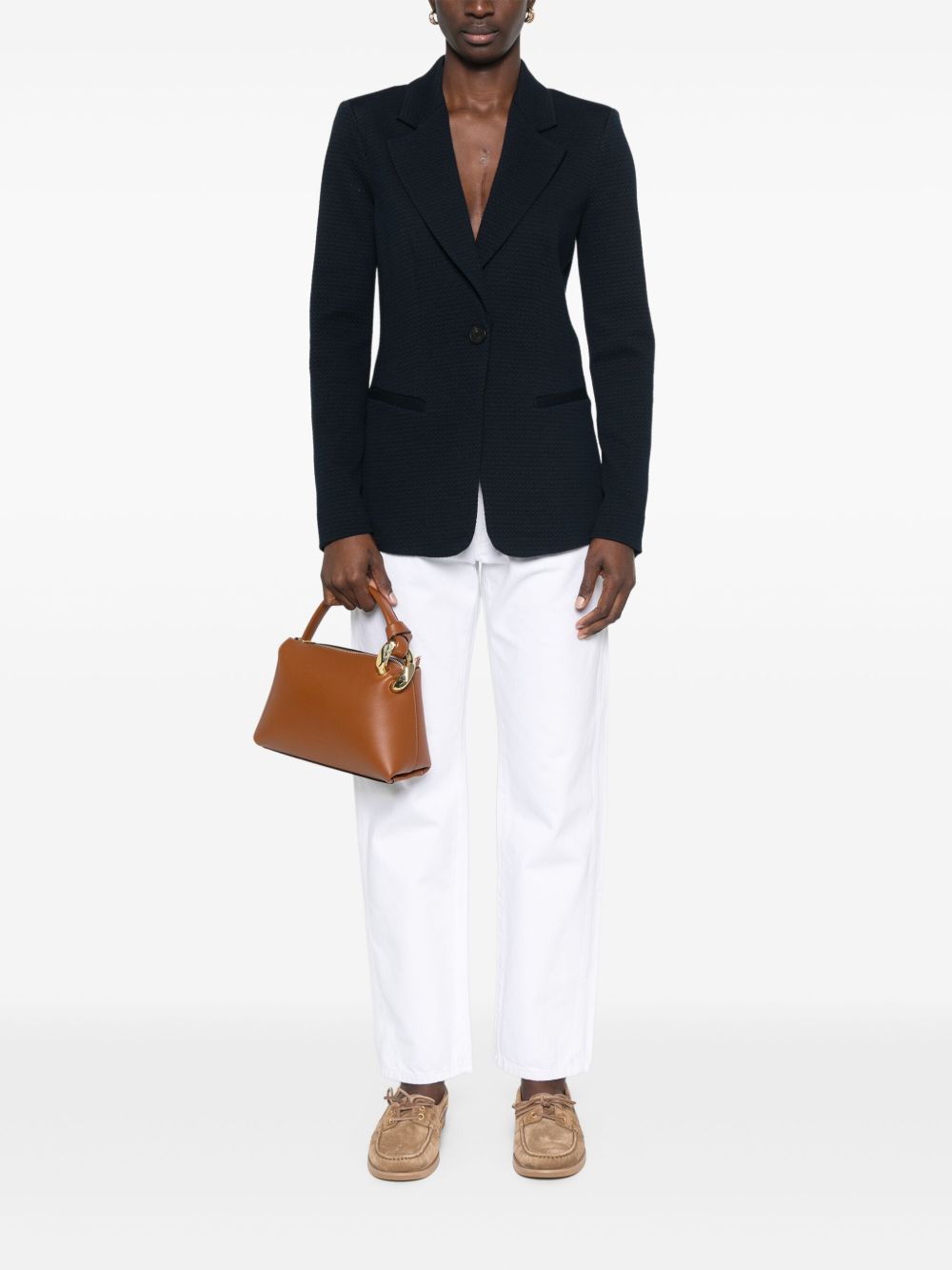 EMPORIO ARMANI Elegant Single-Breasted Cotton Blazer