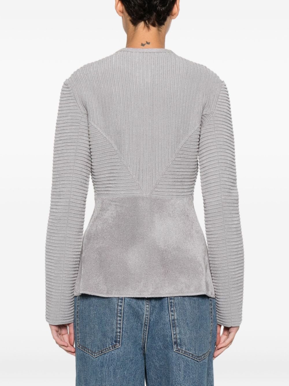 EMPORIO ARMANI Buttoned Crewneck Jacket for Women