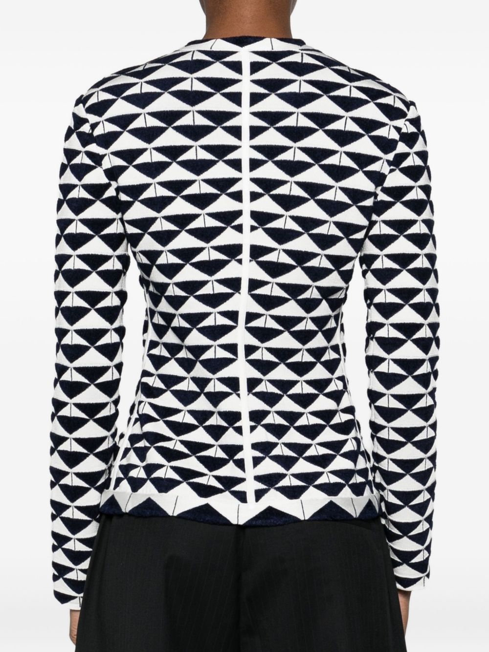 EMPORIO ARMANI Geometric Pattern Jacket for Women - FW25