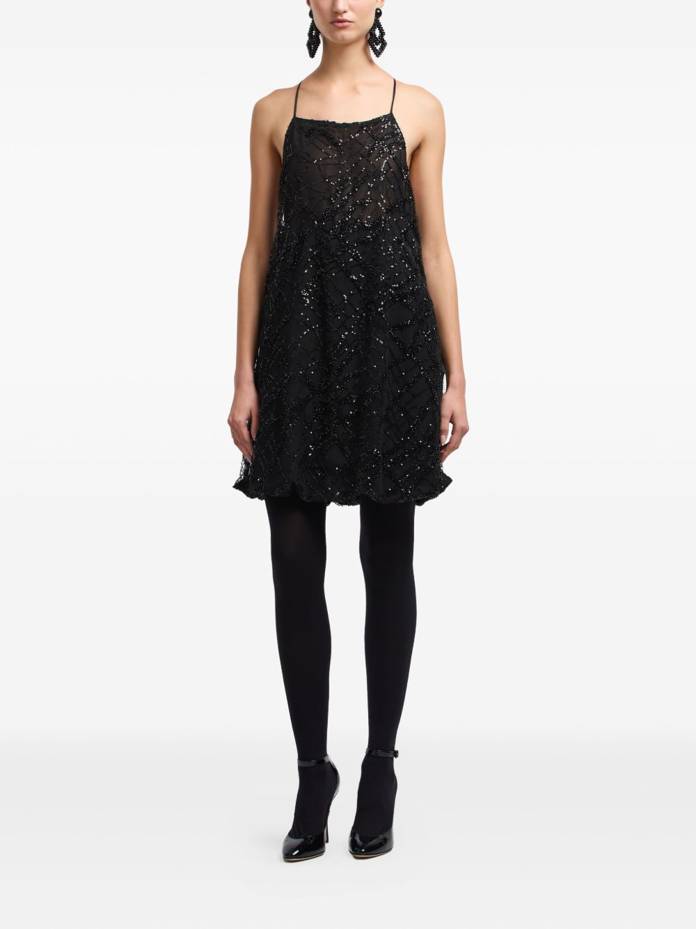 EMPORIO ARMANI Backless Sequin Mini Dress