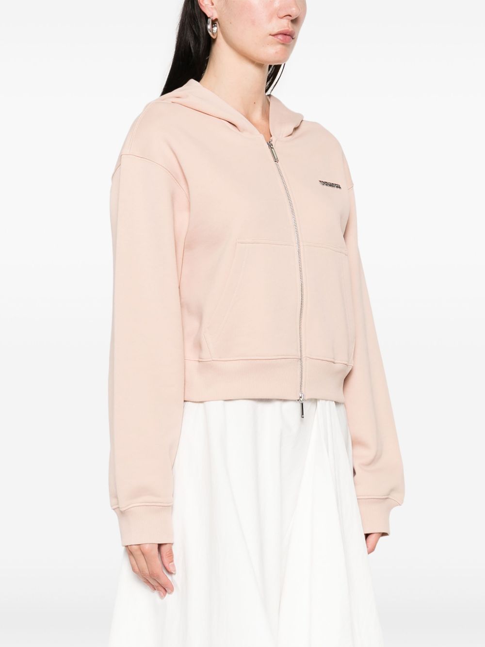 EMPORIO ARMANI Zipped Hoodie with Drop Shoulders for Women