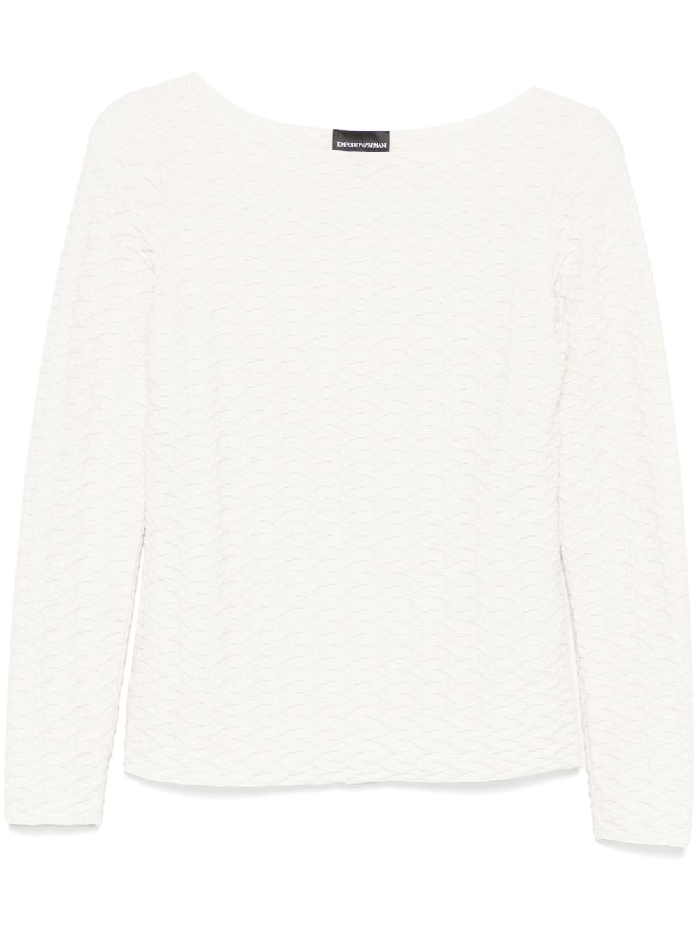 EMPORIO ARMANI Jacquard Boat-Neck Top - Women’s Long Sleeve