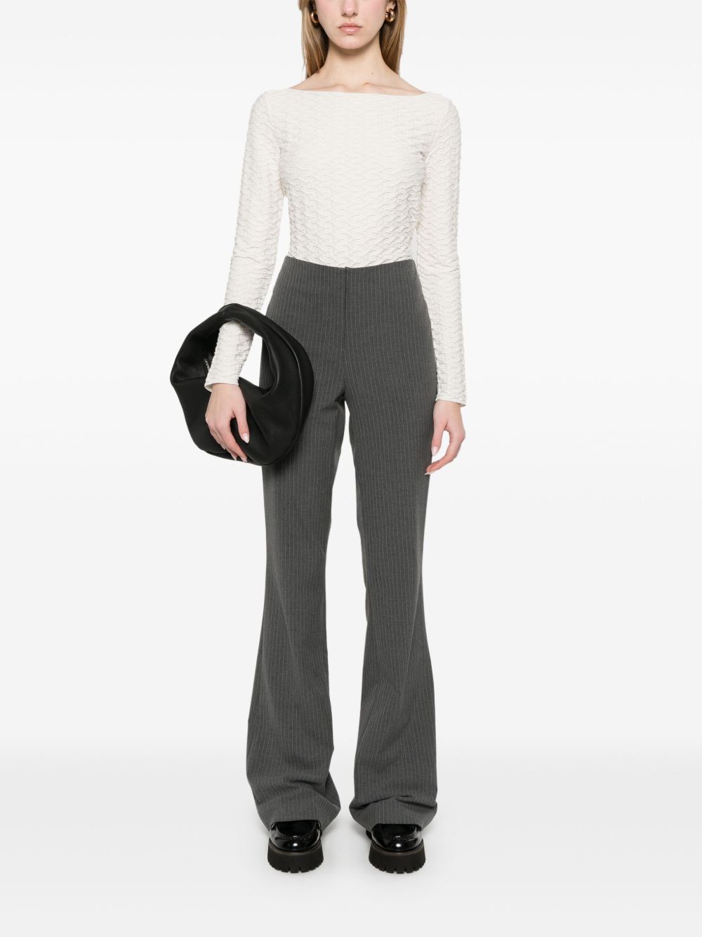 EMPORIO ARMANI Jacquard Boat-Neck Top - Women’s Long Sleeve