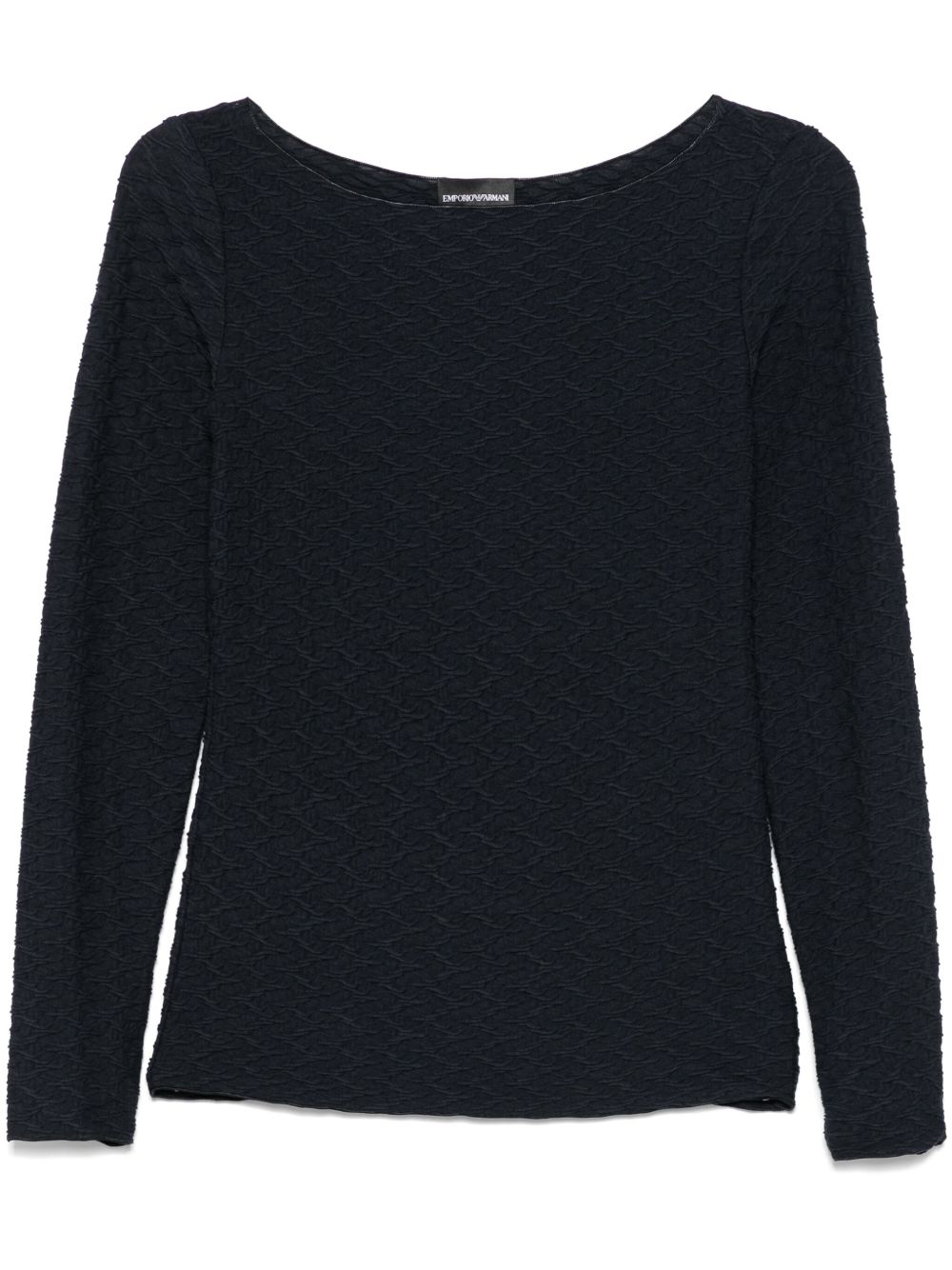 EMPORIO ARMANI Jacquard Boat-Neck Top for Women
