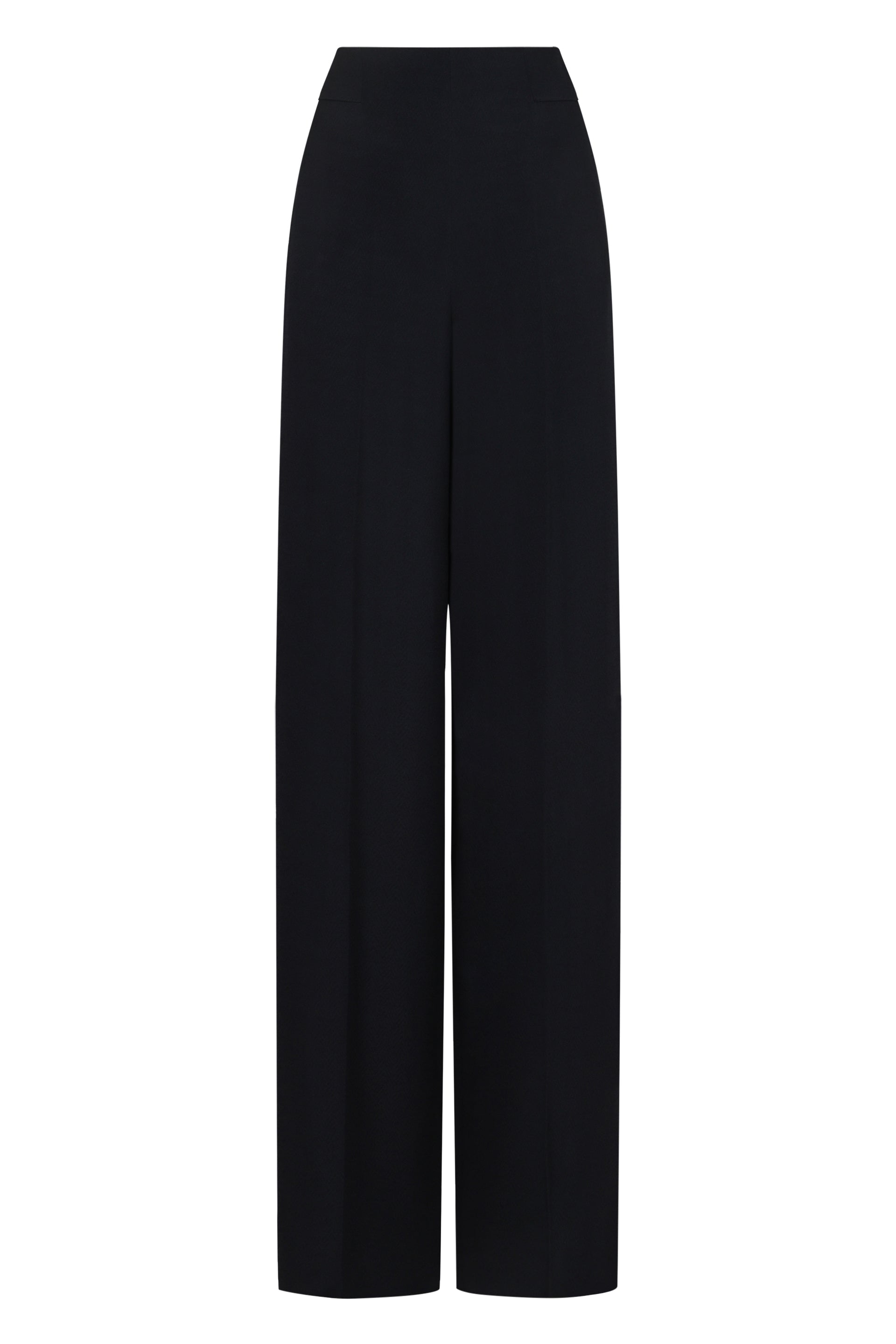 EMPORIO ARMANI High Waist Crepe Wide-Leg Trousers