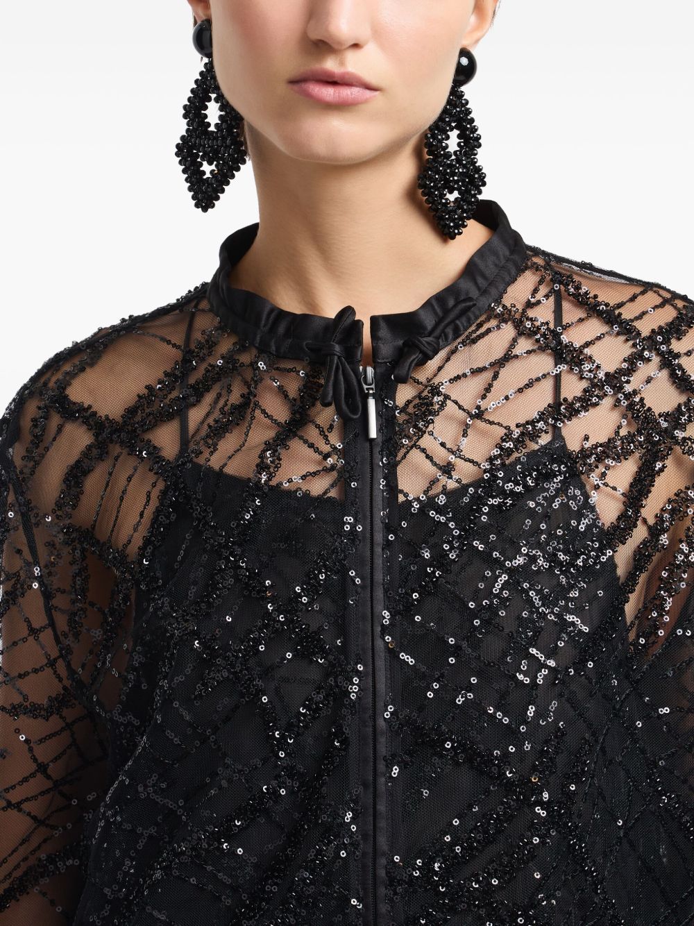 EMPORIO ARMANI Sheer Sequin Jacket