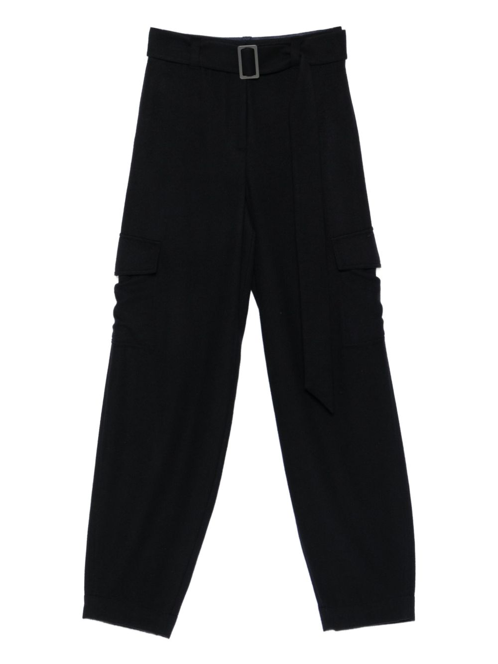 EMPORIO ARMANI High-Waisted Virgin Wool Blend Trousers
