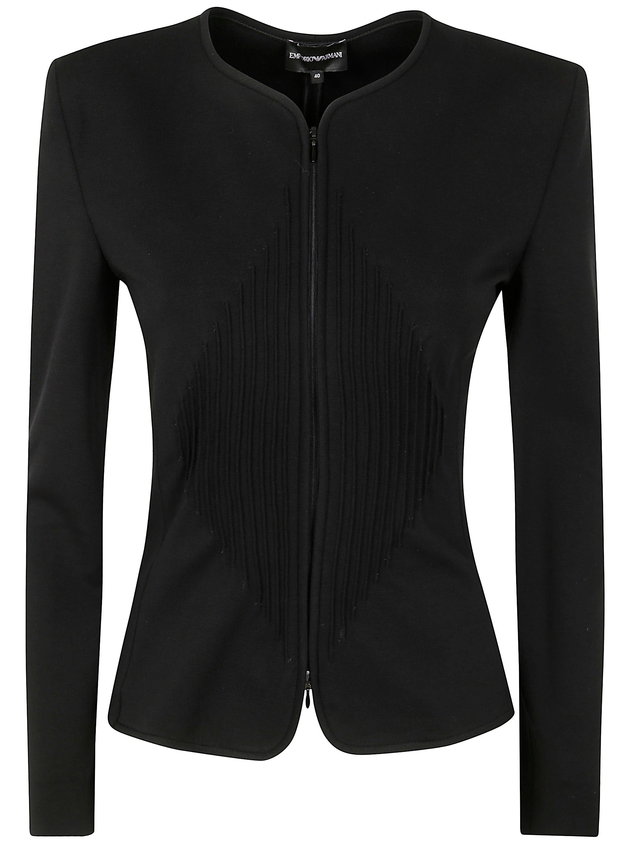 EMPORIO ARMANI Milan Stitch Shoulder Pads Jacket - Women's Outerwear